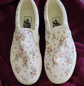 Floral vans sz 8.5